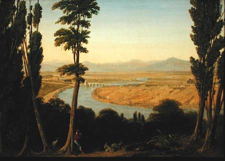 A View of the Tiber and the Roman Campagna from Monte Mario a William Linton