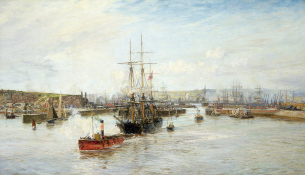 Entrance to Barry Dock, South Wales a William Lionel Wyllie