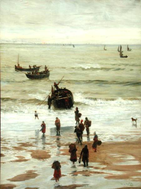 Fishing Boats Setting Out from Portel a William Lionel Wyllie