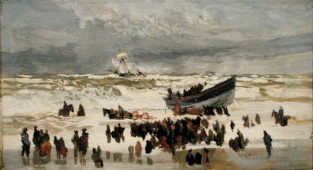The Launch of the Life Boat a William Lionel Wyllie