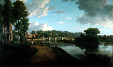 The Thames at Richmond, Surrey a William Marlow