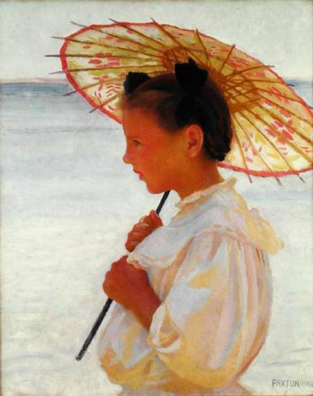 Girl with a Chinese Parasol a William McGregor Paxton