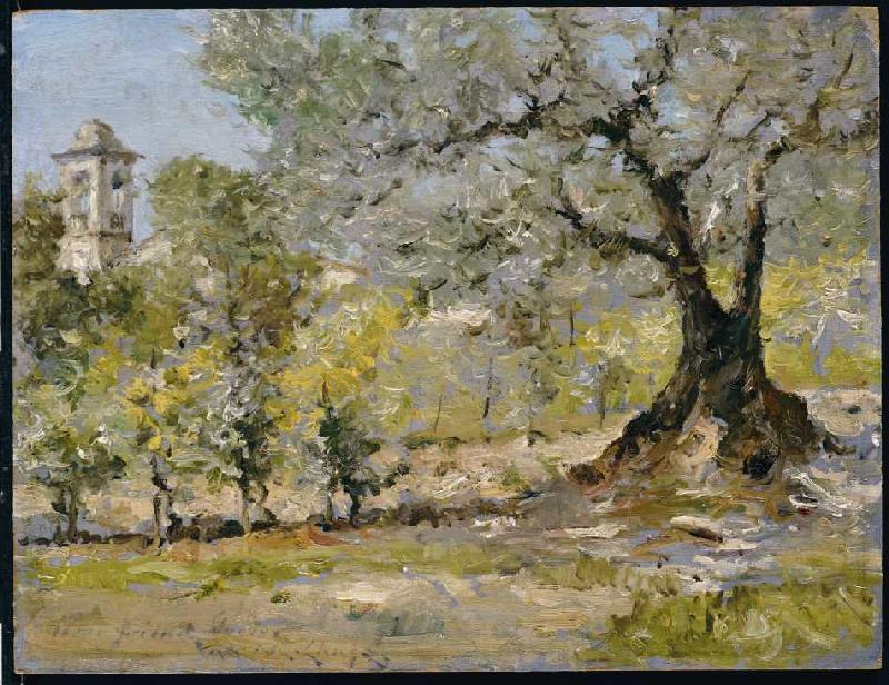 Olivenbäume bei Florenz. a William Merrit Chase