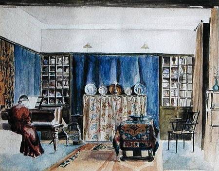 Interior of Kelmscott Manor a William  Morris