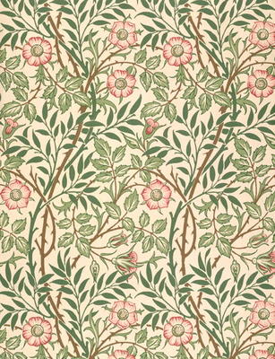 'Sweet Briar' design for wallpaper, printed by John Henry Dearle (1860-1932) 1917 a William  Morris
