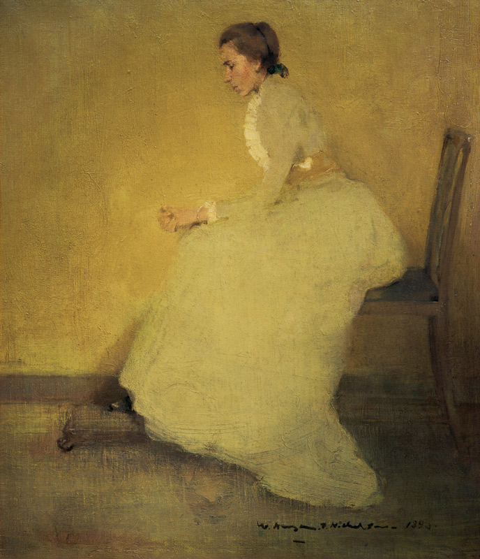Woman in yellow a William Nicholson