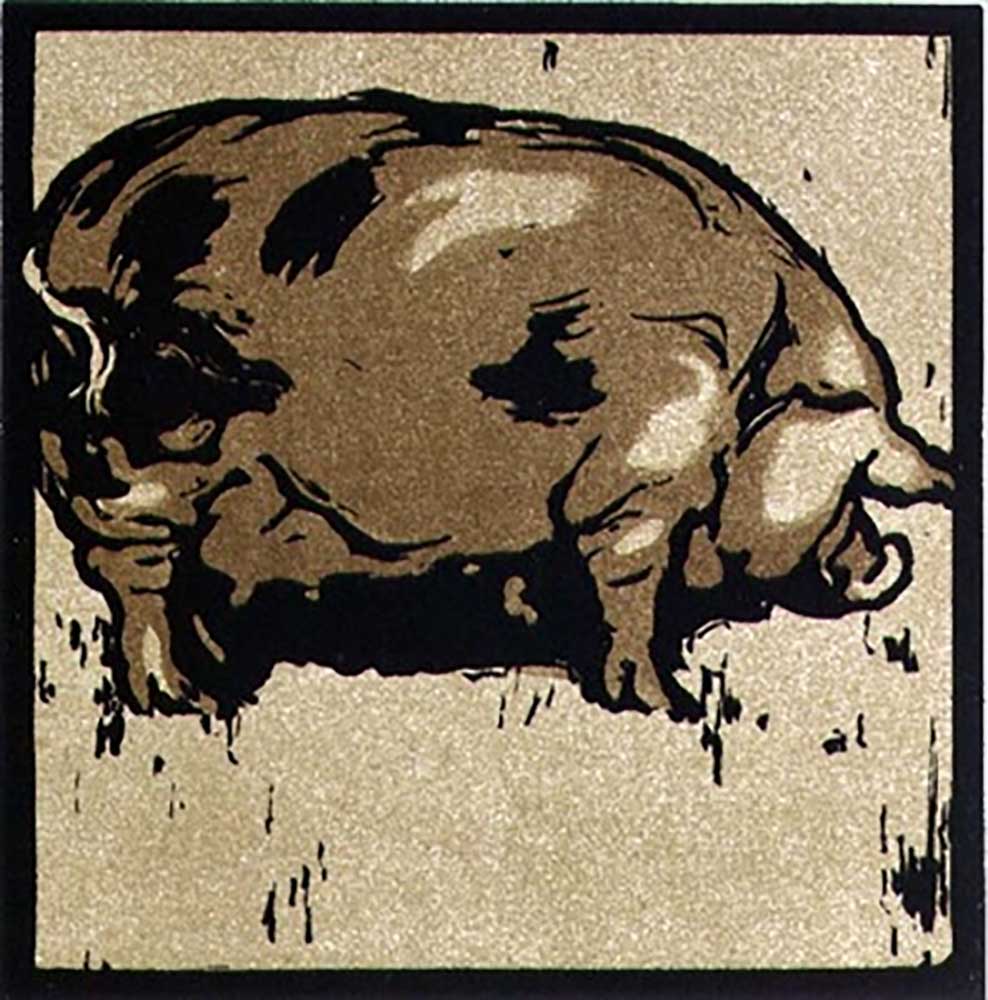 The Learned Pig, from The Square Book of Animals, published by William Heinemann, 1899 a William Nicholson