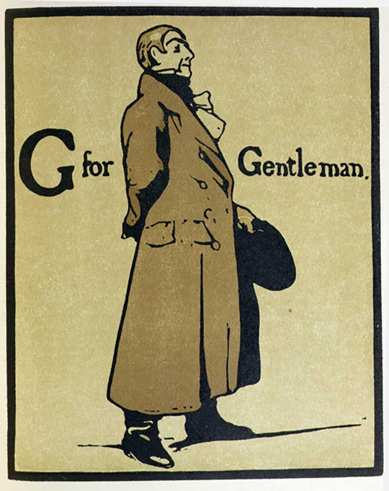 G is for Gentleman, illustration from An Alphabet, published by William Heinemann, 1898 a William Nicholson