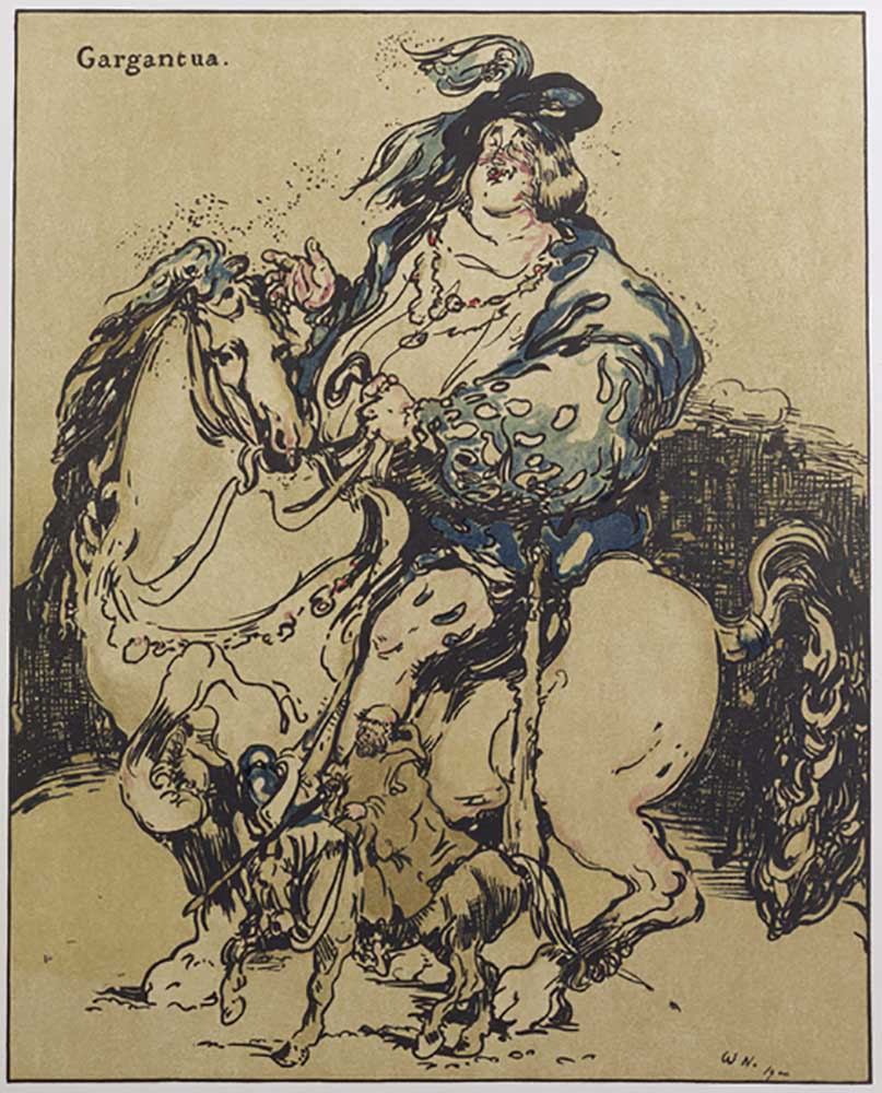 Gargantua, illustration from Characters of Romance, first published 1900 a William Nicholson