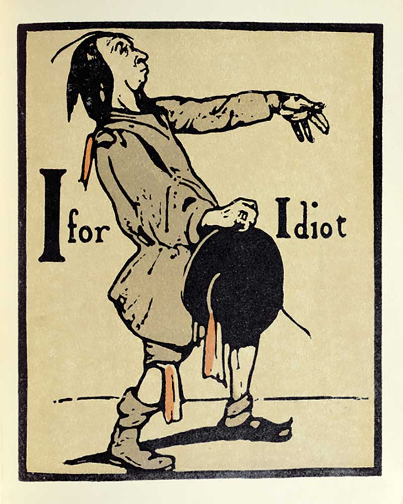 I is for Idiot, illustration from An Alphabet, published by William Heinemann, 1898 a William Nicholson