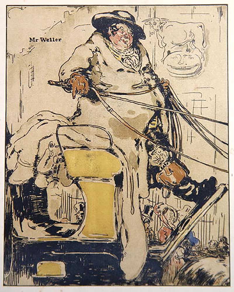 Mr Weller, illustration from Characters of Romance, first published 1900 a William Nicholson