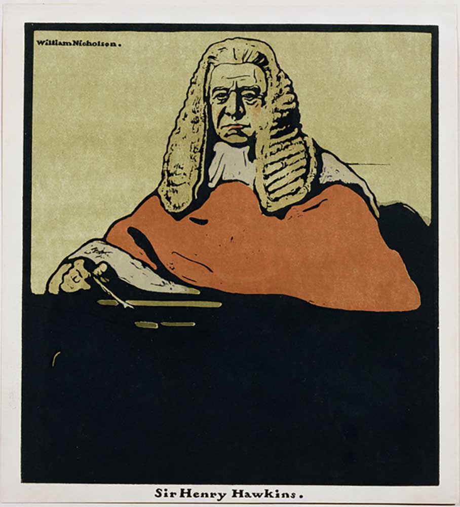 Sir Henry Hawkins, from Twelve Portraits, first published by William Heinemann, 1899 a William Nicholson