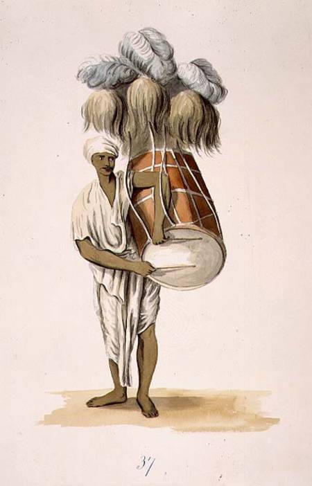 D'Hauk used at Marriages and Religious Ceremonies plate 37 from 'The Costume of Hindostan' by Franz a William Orme