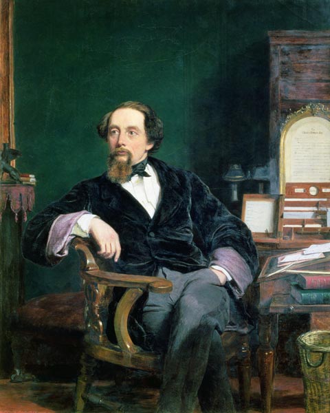 Portrait of Charles Dickens a William Powel Frith