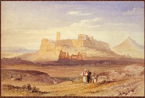 View of Athens with the Acropolis and the Odeon of Herodes Atticus