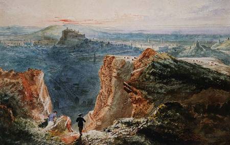 Salisbury Crags, Edinburgh a William Scott