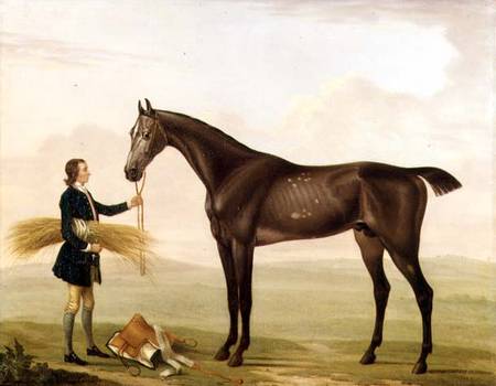 A Dapple Grey Stallion held by a Groom a William Shaw