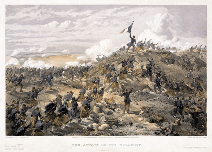 Attack on the Malakoff redoubt on 7 September 1855 a William Simpson