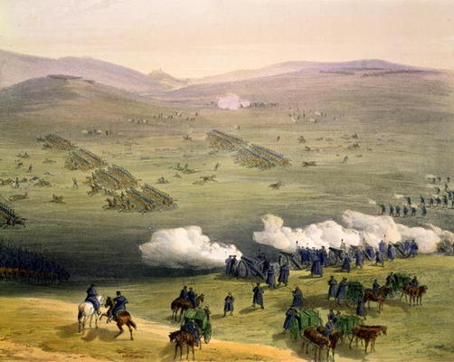 Charge of the Light Cavalry Brigade, October 25th 1854, detail of artillery, from 'The Seat of War i a William Simpson