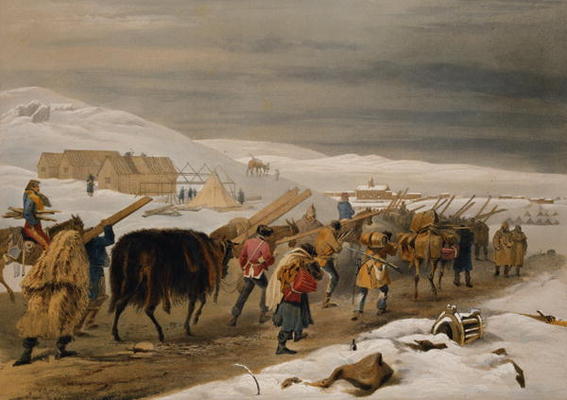 Huts and Warm Clothing for the Army, plate from 'The Seat of War in the East', pub. by Paul & Domini a William Simpson
