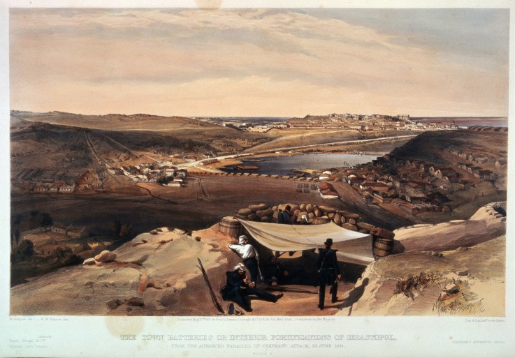 The town batteries, or interior fortifications of Sevastopol on 23 June 1855 a William Simpson