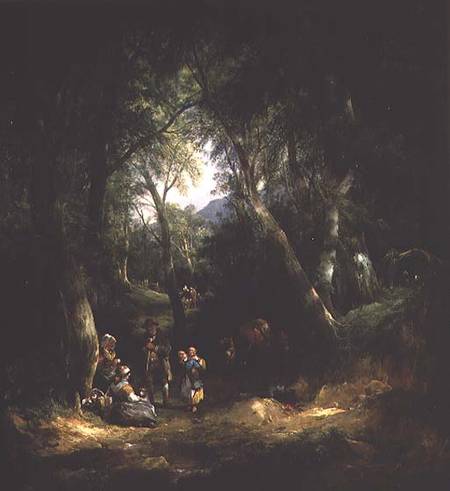 Gypsy Encampment in the New Forest a William Snr. Shayer