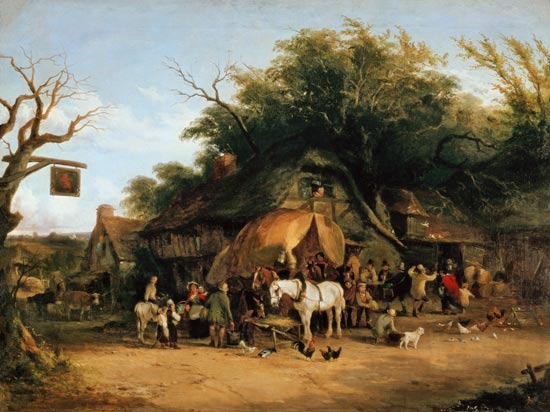 Travellers resting at a Country Inn a William Snr. Shayer