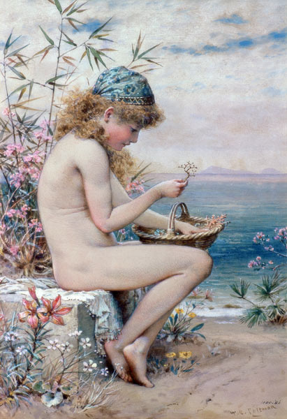 Girl with a Basket of Coral a William Stephen Coleman