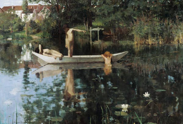 The place for bathing. a William Stott