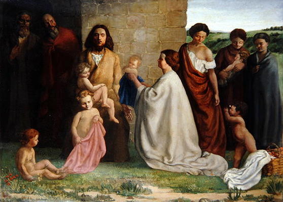 'Suffer little children to come unto me', 1905 (oil on canvas) a William Strang