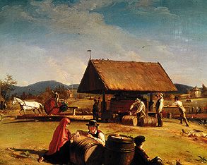 Cidre production on a farm in America. a William Sydney Mount