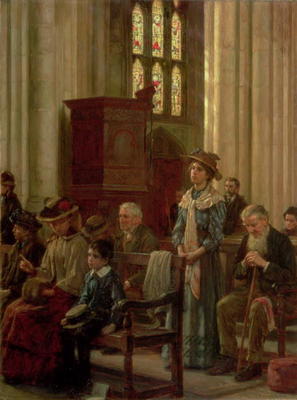 The Anthem, c.1910 (oil on canvas) a William Teulon Blandford Fletcher