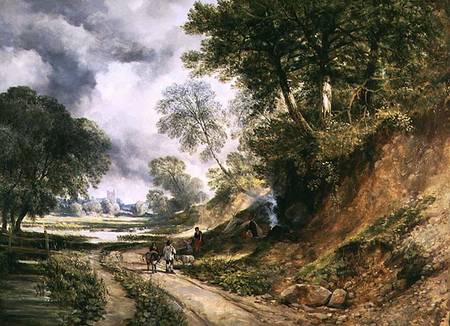 Gypsies Camping by a Path a William West