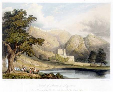 The Fortress of Bowrie in Rajpootana, drawn by Captain Charles Auber of the Quarter Master General's a William Westall