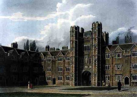 The Second Court of St. John's College, Cambridge, from 'The History of Cambridge', engraved by Jose a William Westall