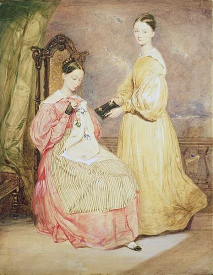 Portrait of Florence Nightingale (1820-1910) and her sister, Frances Partenope (d.1890) Lady Verney a William White
