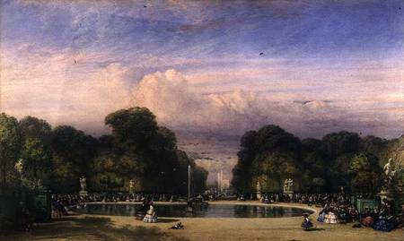The Tuileries Gardens, with the Arc de Triomphe in the Distance a William Wyld