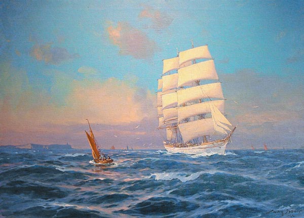 Das Schulschiff  "Prinzess Eitel Friedrich" vor Cap Arcona a Willy Stöwer