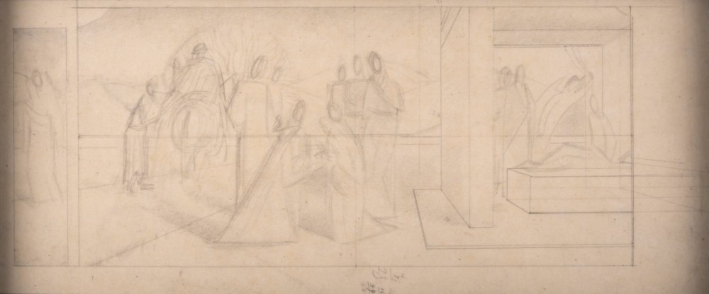 Study for St Martins Altarpiece, Canterbury Cathedral a Winifred Knights