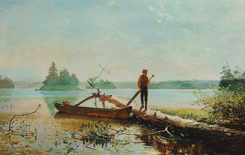 Winslow Homer, An Adirondack Lake a Winslow Homer