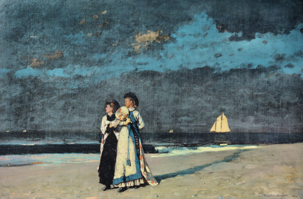 Promenade on the Beach a Winslow Homer