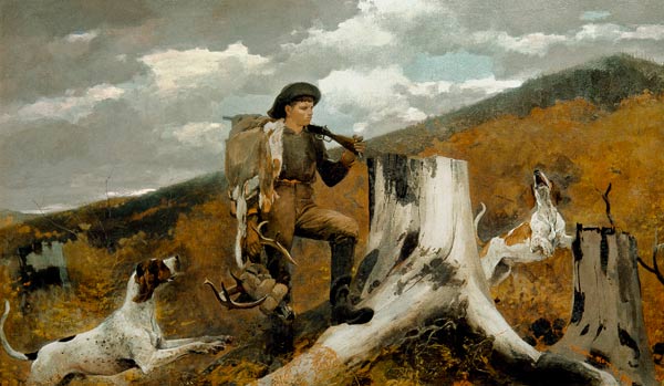 The Hunter and his Dogs a Winslow Homer