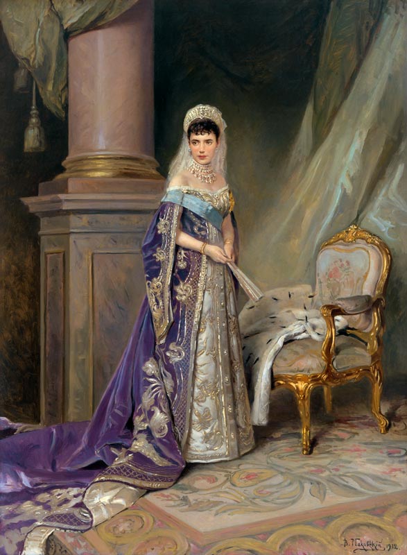 Portrait of Empress Maria Feodorovna, Princess Dagmar of Denmark (1847-1928) a Wladimir Jegorowitsch Makowski