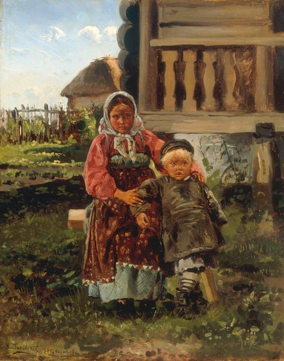 Village Children a Wladimir Jegorowitsch Makowski