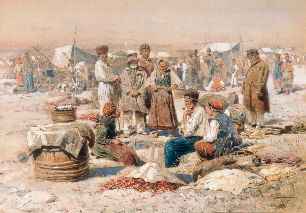 A Country Market a Wladimir Jegorowitsch Makowski