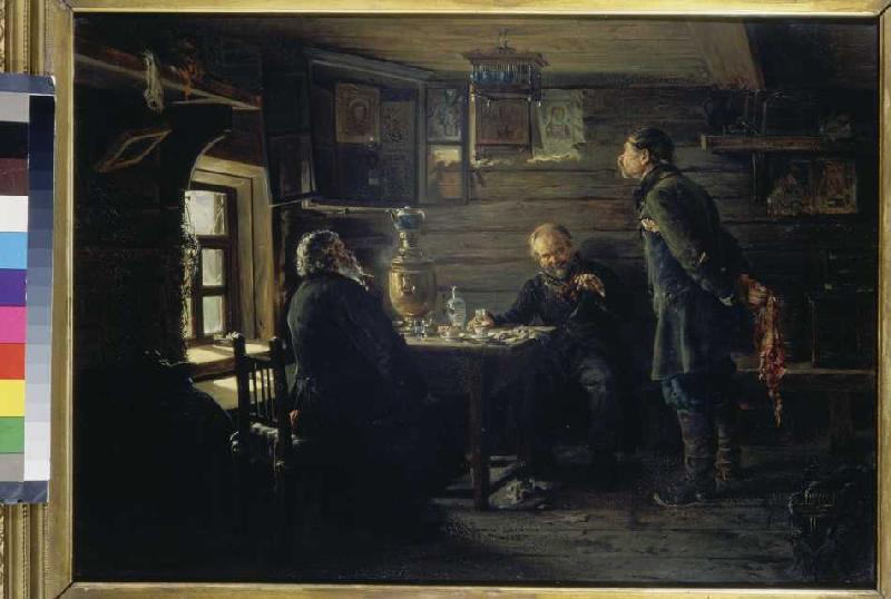 In a Russian village inn. a Wladimir Jegorowitsch Makowski