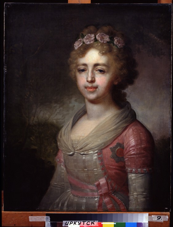 Portrait of Grand Duchess Alexandra Pavlovna (1783-1801), Daughter of Emperor Paul I a Wladimir Lukitsch Borowikowski
