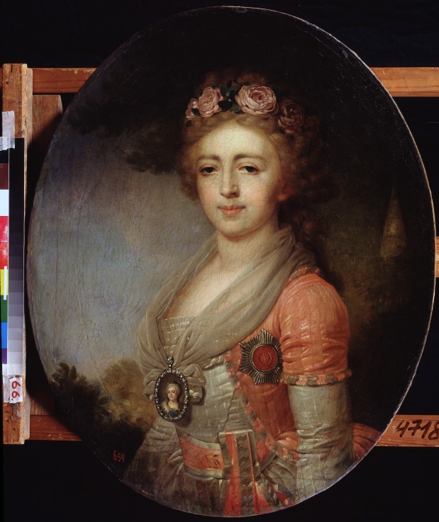 Portrait of Grand Duchess Alexandra Pavlovna (1783-1801), Daughter of Emperor Paul I a Wladimir Lukitsch Borowikowski