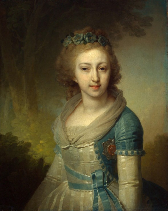 Grand Duchess Elena Pavlovna of Russia (1784-1803), Grand Duchess of Mecklenburg-Schwerin a Wladimir Lukitsch Borowikowski