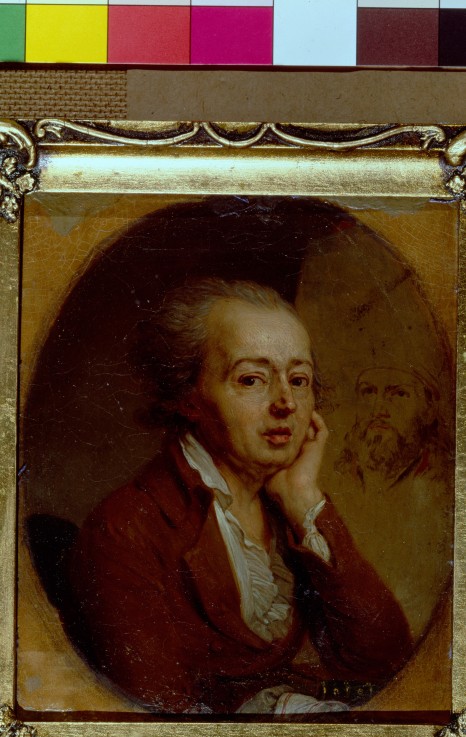 Portrait of the artist Dimitri Levitsky (1735-1822) a Wladimir Lukitsch Borowikowski